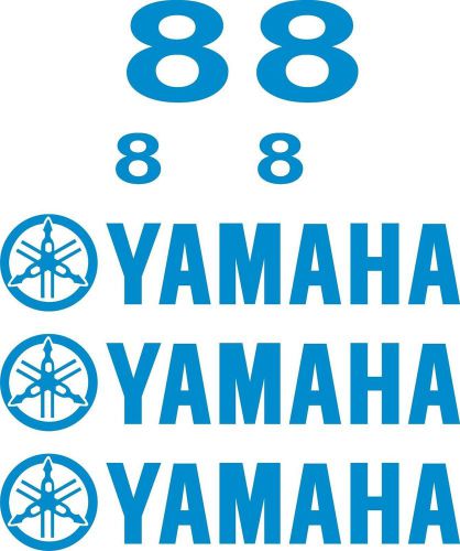 Yamaha outboard boat motor decal kit 8 hp decal stickers 8hp