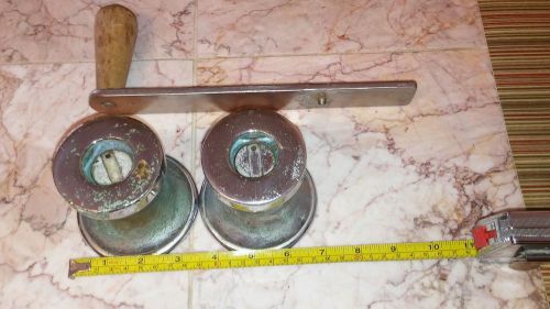 Pair of south coast vintage sail boat winches with winch handle