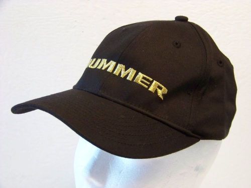 Gm flex fit black embroidered in gold hummer cap nwot  officially licensed