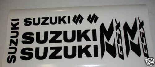 Suzuki gsxr  fairing decal sticker 8 piece set-black