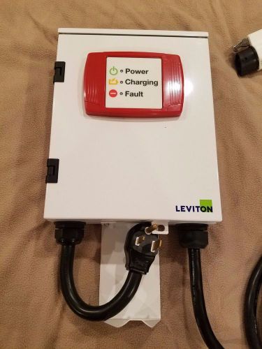 Leviton 420 evb45-3pt 30a level 2 electric vehicle home charging station 240v