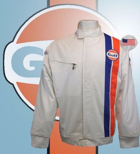 Historic gulf racing jacket replica as seen in the movie le mans,  size m
