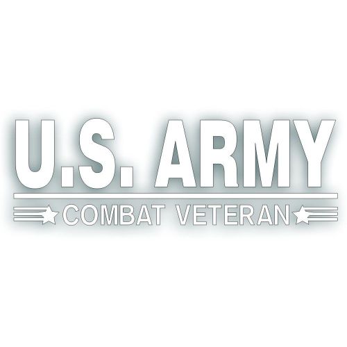 Combat veteran us army decal for us united states military vet white s