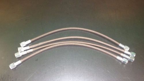 New lot of (4) allstar racing stainless steel braided -4an brake lines 48162 15&#034;
