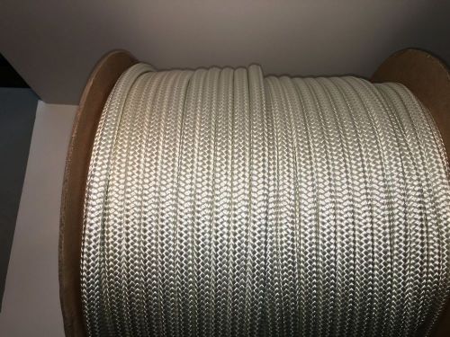 5/8&#034; x 50 &#039;anchor/ rope/mooring/dock line white double braid nylon made in usa
