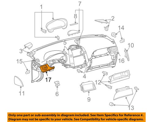 Toyota oem 04-10 sienna dash a/c ac heater-vent air outlet louvre 55650ae010b0