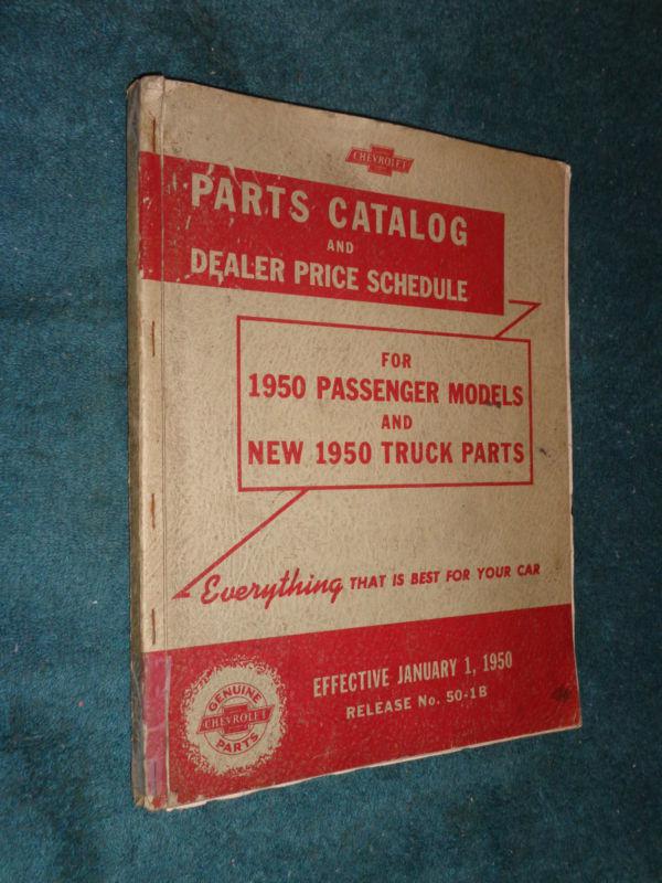 1950 chevrolet car and truck parts catalog / original book