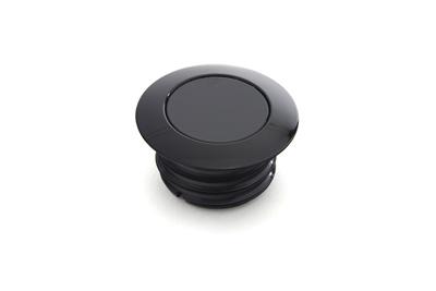 Smooth black pop-up vented gas cap for harley-davidsons
