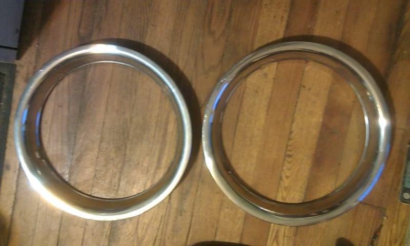 14 inch stainless steel trim ring pair  - no reserve