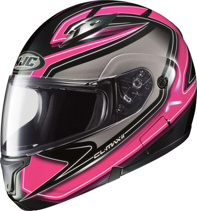 Hjc cl-max2 zader pink/black/silver full-face motorcycle helmet size small