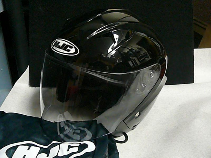 Hjc is-33 black (medium) motorcycle street helmet with integrated sunshield