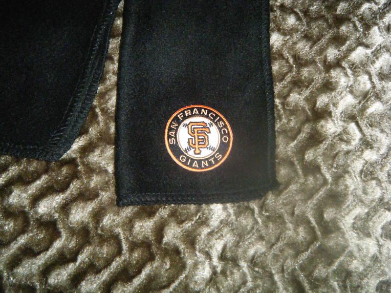 San francisco giants black fleece scarves scarfs scarf -9"x 60" mlb baseball  ca