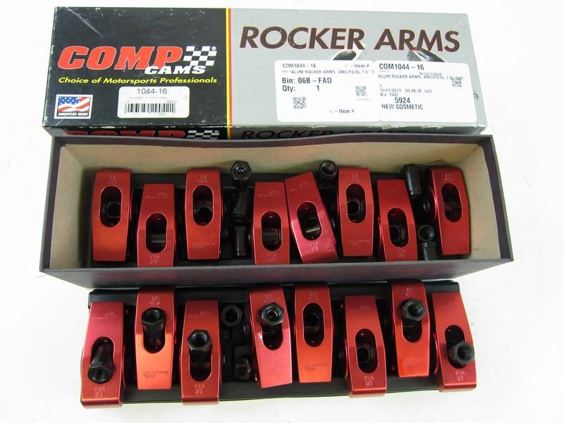 Comp cams 1044-16 roller rockers amc ford olds  red aluminum 1.6 7/16"