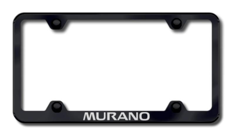 Nissan murano wide body laser etched license plate frame-black made in usa genu