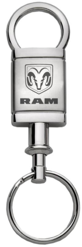 Chrysler ram satin-chrome valet keychain / key fob engraved in usa genuine