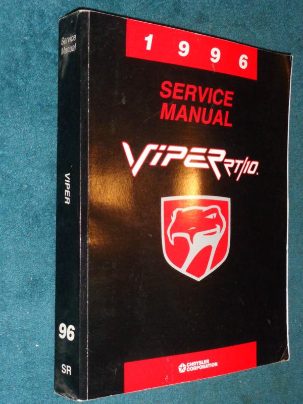 1996 dodge viper rt/10 shop manual / nice original shop book