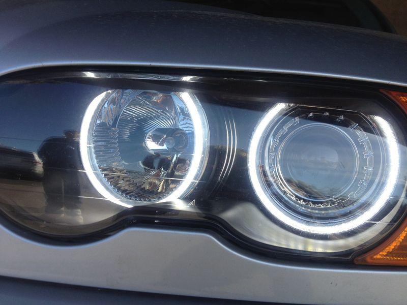 Bmw e46 m3 led smd angel eyes halo rings kit, crazy bright,  pure white crystal