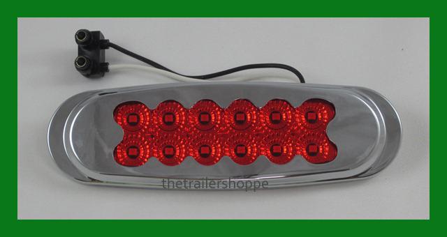 12 led red clearance marker spider light chrome bezel matrix ultra thin style
