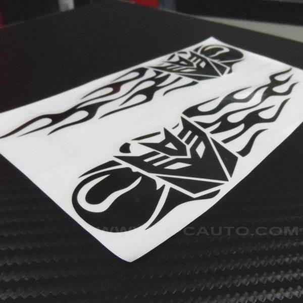 Car  vinyl decals sticker transformers deception flame 2pcs set 60cm  #26  