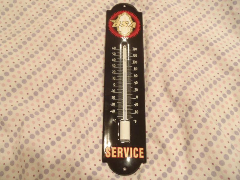 Bsa porcelain wall service thermometer works fine great man cave garage 