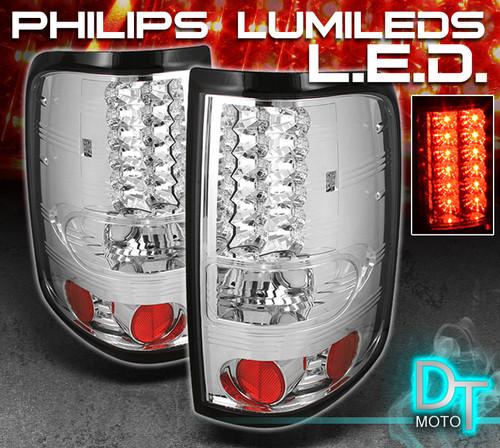 04-08 ford f150 styleside philips-led perform clear tail lights lamps left+right