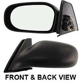 Manual side view door mirror assembly driver's left