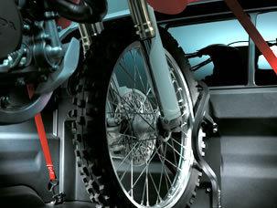 06-11 honda ridgeline *new* motorcycle wheel guide oem