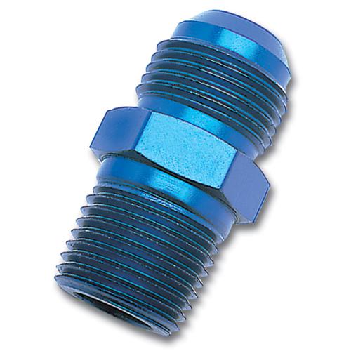 Russell 660500 an adapter fitting -10 an male to 1/2" npt male straight blue