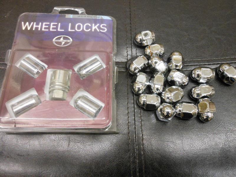 Scion xb (16) 12x1.5" chrome acorn lug nuts & 4 wheel locks w/ key! *complete!