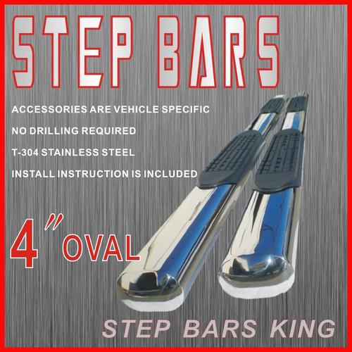 2013 ram 1500 crew cab 4" oval nerf bars side steps bar rails running boards new