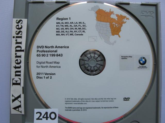2008 2009 bmw x6 35 50 i 35i 50i navigation dvd cd # 843 east map update © 2011