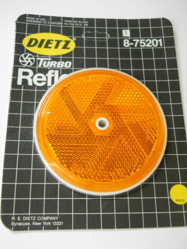 Dietz high impact amber reflector w/ center mounting hole