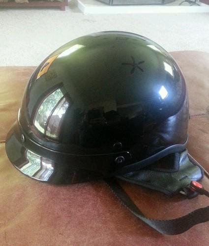 Xl fuel motorcycle helmet gloss black