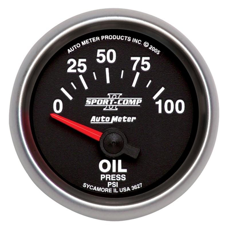 Auto meter 3627 sport-comp ii; electric oil pressure gauge