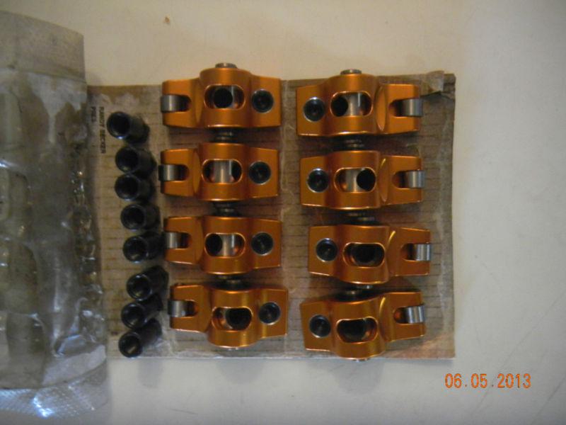 New set 8 harland sharp 1006 roller rocker arms sbc chevy 7/16 stud 1.65 ratio