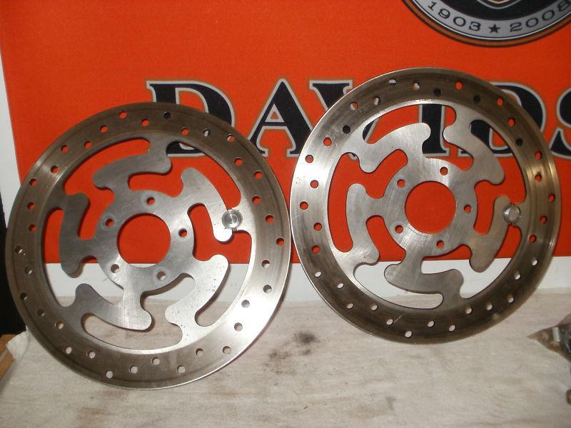 Harley davidson oem 41809-08 & 41808-08 front rotors fl touring models 08-13, nr