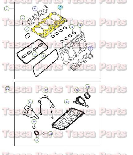 New oem mopar rh cylinder head gasket challenger charger grand cherokee 300 6.4l