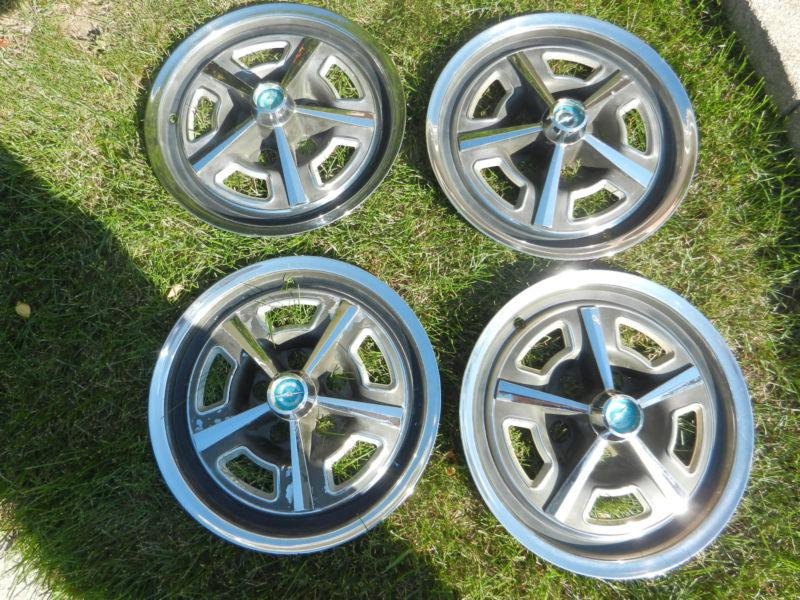 1967-68 ford thunderbird 15" hubcaps (set of 4)