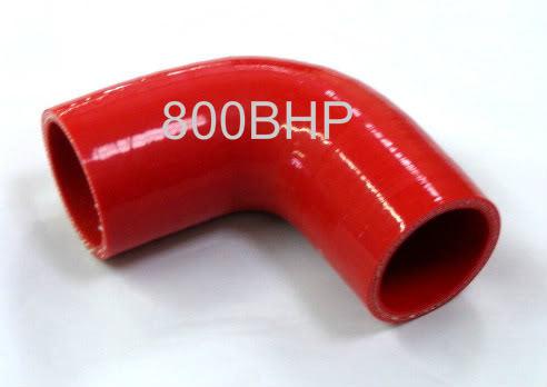 Red silicone hose 45mm x 90 degree elbow (silicon)