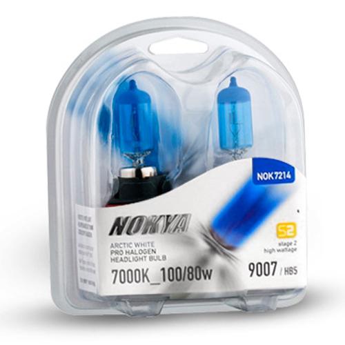 Nokya arctic white stage2 9007 / hb5 100/ 80w halogen headlight bulbs +free gift