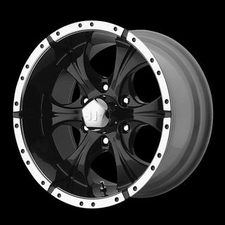 18" helo maxx gloss black w/ 33x12.50x18 nitto mud grappler mt tires wheels rims