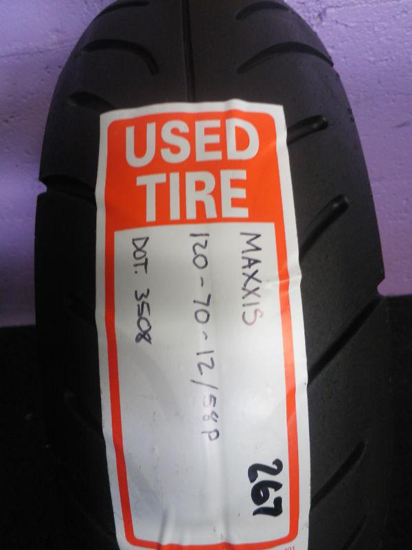 Used 120/70/12 maxxis 120/70/12 scooter tire nylon (267)
