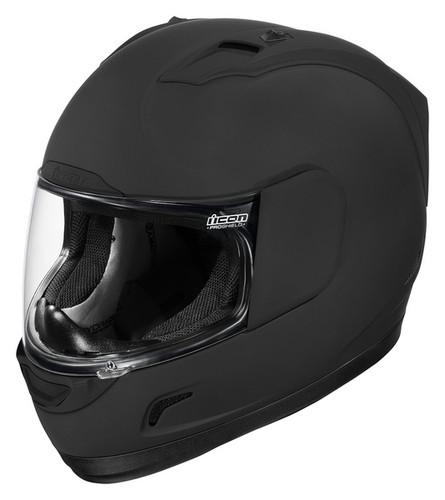 New icon alliance flat matte-black helmet. small