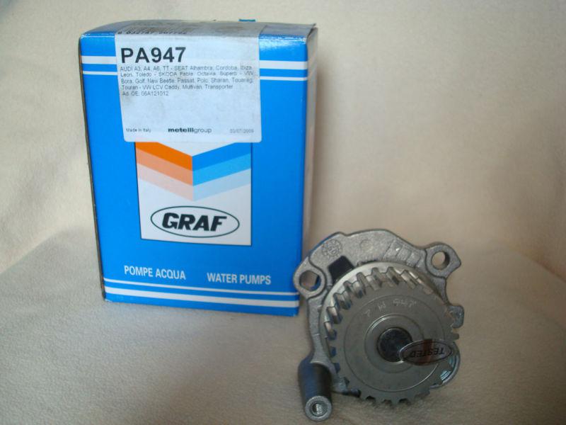 Graf water pump pa947 audi a3, a4, a6 vw golf, new beetle, passat touareg 1.8l 