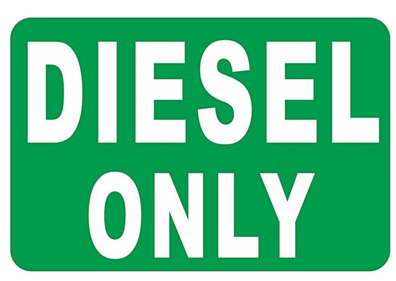 Diesel only sticker decal safety car van truck sign x10pcs