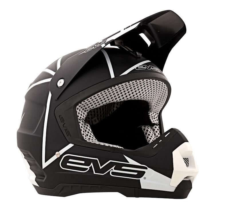 New evs vortek t5 gp mx / atv helmet neon blocks matte black white    -any size-
