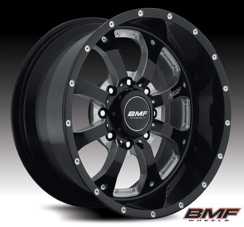 Bmf novakane black wheels 22x10.5 661b-010816 death metal in stock 8x165 ram gmc