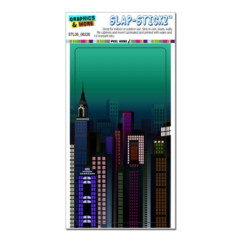 New york skyline night city empire state manhattan - slap-stickz™ bumper sticker