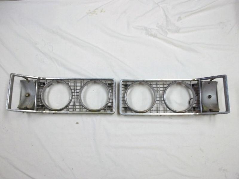 Set of two vintage mercury montego headlight grilles chrome classic muscle cars
