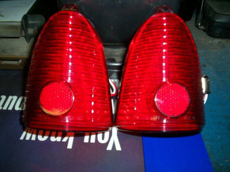 New 1955 chevy taillights led 150 / 210 / bel-air / nomad / wagon new pair
